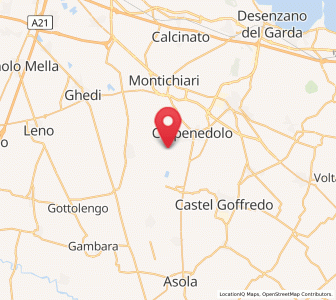 Map of Mezzane, Lombardy
