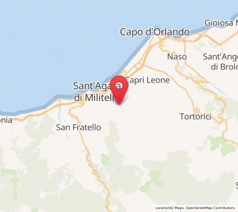 Map of Militello Rosmarino, Sicily