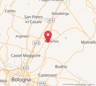 Map of Minerbio, Emilia-Romagna