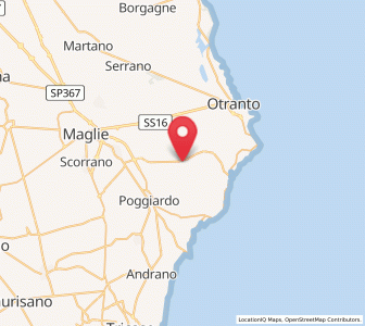 Map of Minervino di Lecce, Apulia