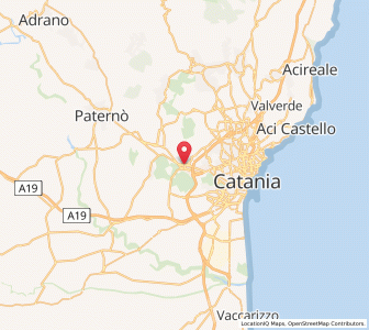 Map of Misterbianco, Sicily