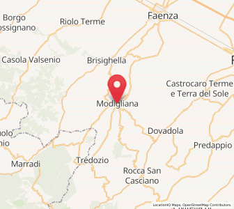 Map of Modigliana, Emilia-Romagna