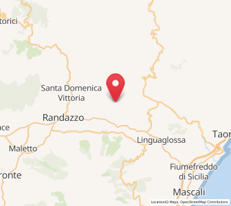 Map of Mojo Alcantara, Sicily
