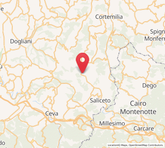 Map of Monesiglio, Piedmont