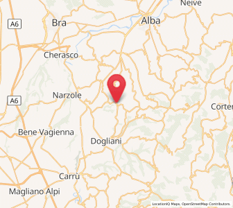 Map of Monforte d'Alba, Piedmont