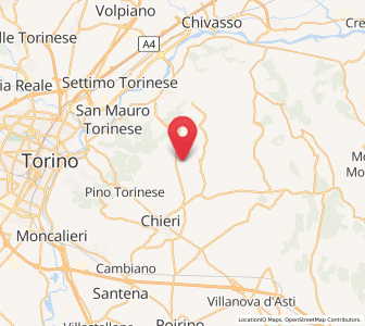 Map of Montaldo Torinese, Piedmont