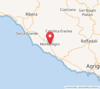 Map of Montallegro, Sicily