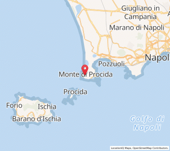 Map of Monte di Procida, Campania
