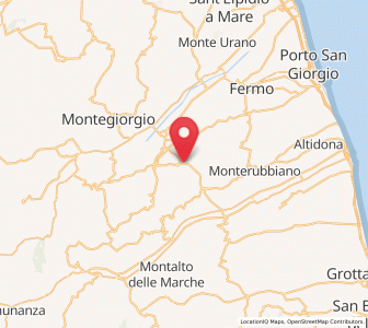 Map of Monte Giberto, The Marches