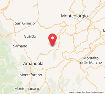 Map of Monte San Martino, The Marches