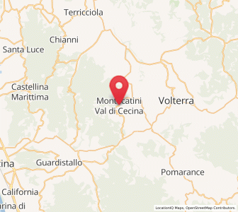 Map of Montecatini Val di Cecina, Tuscany