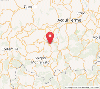Map of Montechiaro d'Acqui, Piedmont