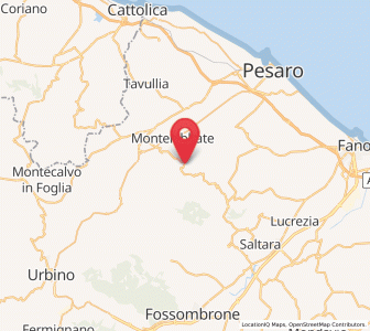 Map of Monteciccardo, The Marches