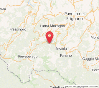 Map of Montecreto, Emilia-Romagna