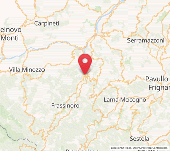 Map of Montefiorino, Emilia-Romagna