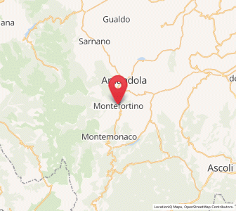 Map of Montefortino, The Marches