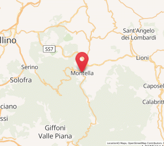 Map of Montella, Campania