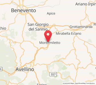 Map of Montemiletto, Campania