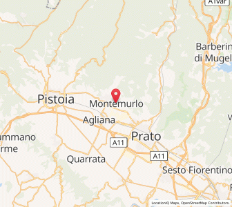 Map of Montemurlo, Tuscany