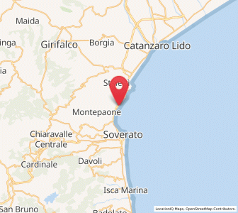 Map of Montepaone Lido, Calabria