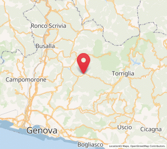 Map of Montoggio, Liguria