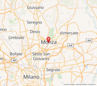 Map of Monza, Lombardy