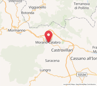 Map of Morano Calabro, Calabria