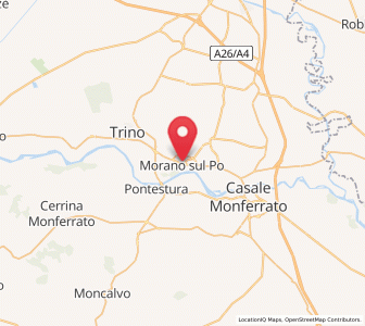 Map of Morano sul Po, Piedmont