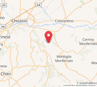 Map of Moransengo, Piedmont