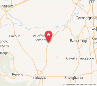 Map of Moretta, Piedmont