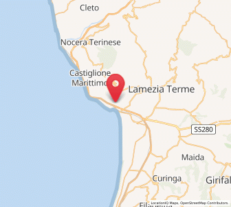 Map of Mortilla, Calabria