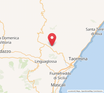 Map of Motta Camastra, Sicily