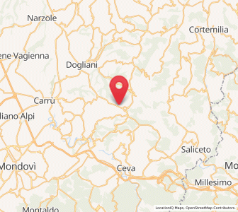 Map of Murazzano, Piedmont