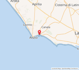 Map of Nettuno, Lazio
