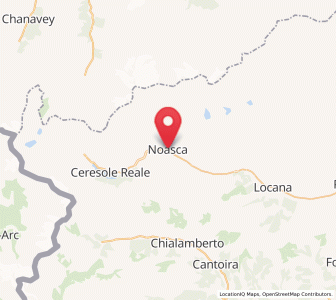 Map of Noasca, Piedmont