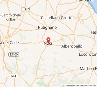 Map of Noci, Apulia