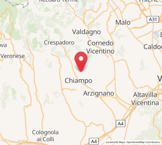 Map of Nogarole Vicentino, Veneto