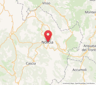 Map of Norcia, Umbria