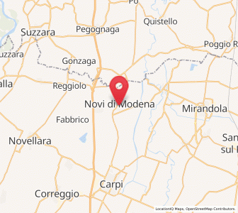 Map of Novi di Modena, Emilia-Romagna