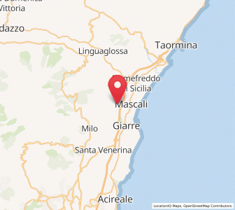 Map of Nunziata, Sicily
