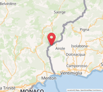 Map of Olivetta San Michele, Liguria