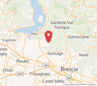 Map of Ome, Lombardy