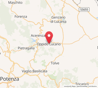 Map of Oppido Lucano, Basilicate
