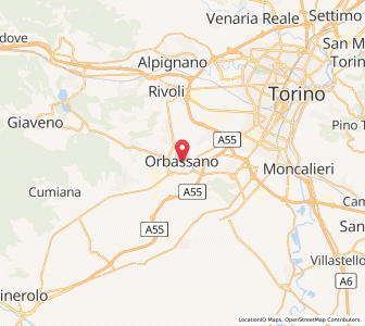 Map of Orbassano, Piedmont