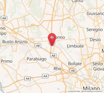 Map of Origgio, Lombardy