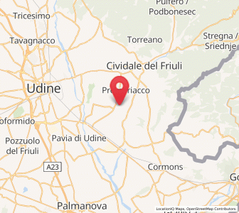 Map of Orsaria, Friuli Venezia Giulia