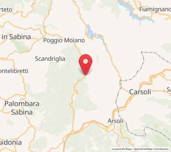 Map of Orvinio, Lazio