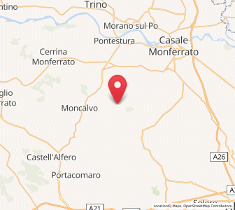 Map of Ottiglio, Piedmont