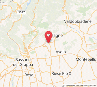 Map of Paderno, Veneto