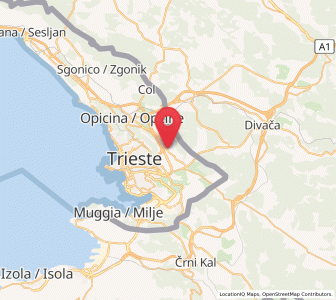 Map of Padriciano, Friuli Venezia Giulia